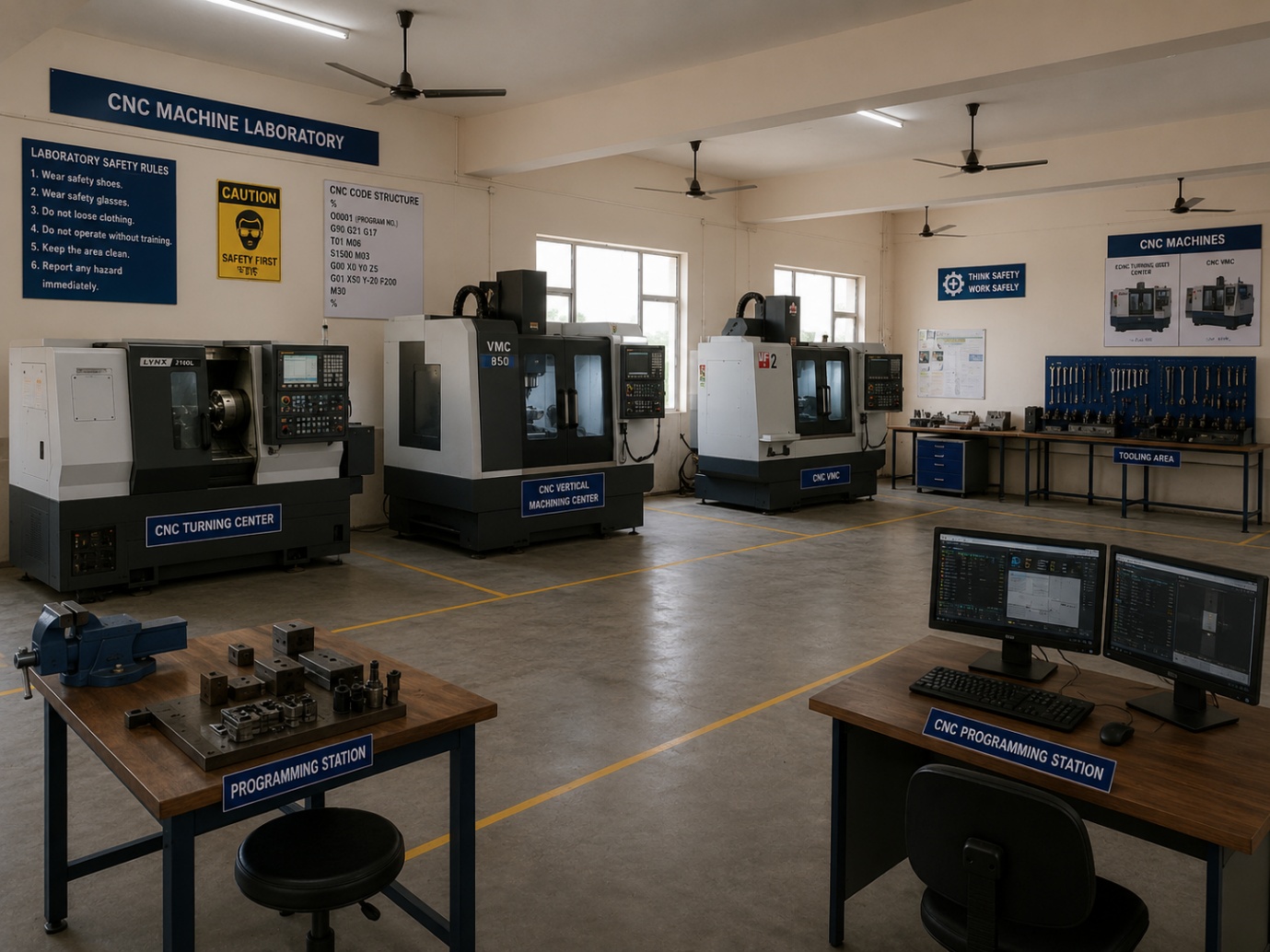 CNC Machine Lab at MITS Lucknow